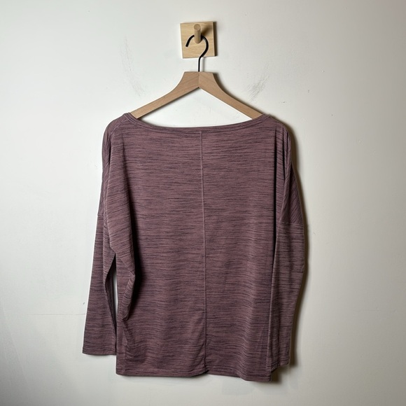 Athleta Women's Flow Top Essence Spacedye in Flora Mauve Long Sleeve Top Size XS - Picture 5 of 7
